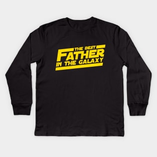 The Best Father in the Galaxy Kids Long Sleeve T-Shirt